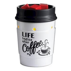 Cute Ceramic Coffee Wax Warmer, Kitchen Plug-In Wax Melt & Tart Warmer